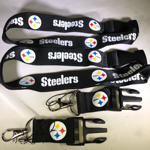 Boutique Accessories - TWO (2) Pittsburgh Steelers Lanyards/Keychains